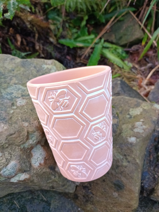 Terracotta Bee and Honeycomb Plant Pot