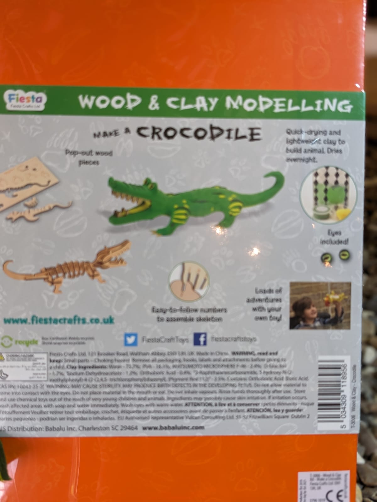 Make a Crocodile - Wood and Clay Modelling