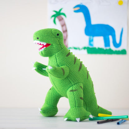 Knitted T-Rex - Green