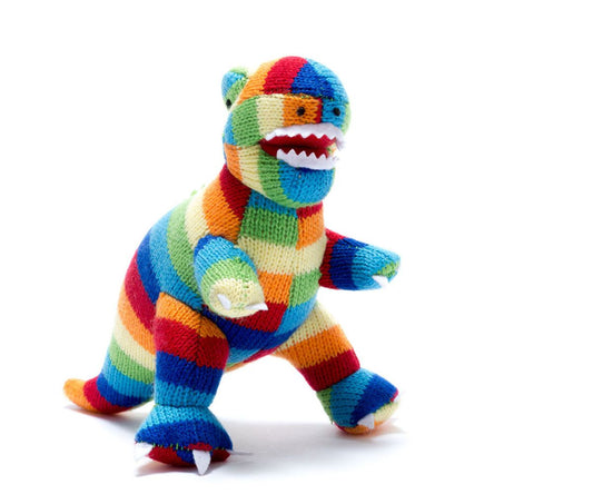 Knitted T-Rex - Bold Stripe