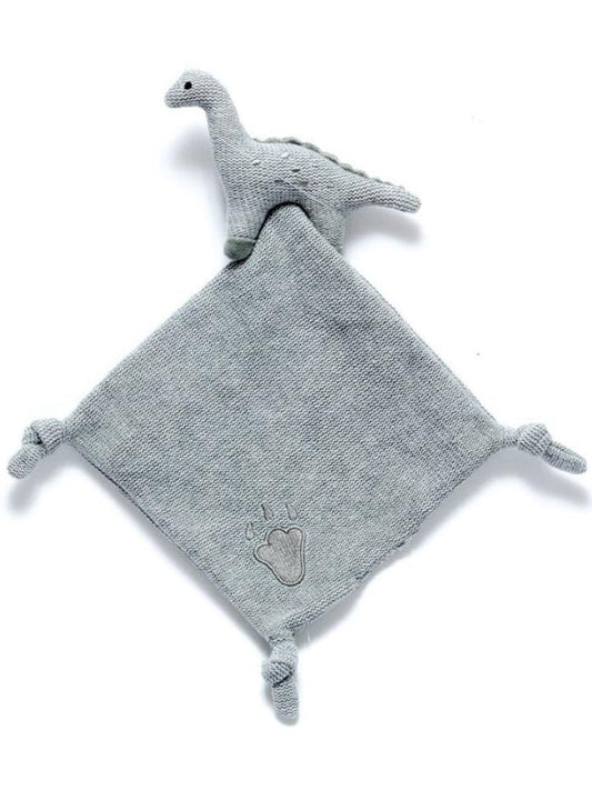 Knitted Diplodocus with Grey Blanket